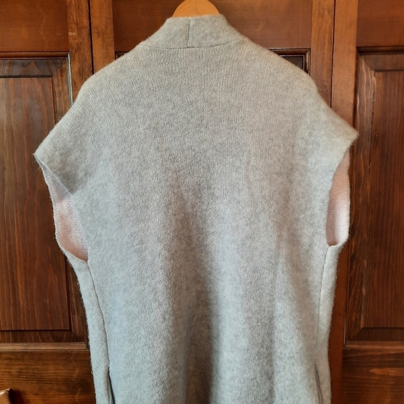 Lole Freddie Riverstone Two Tone gray blush pink wool blend sleeveless cardigan - Picture 11 of 14